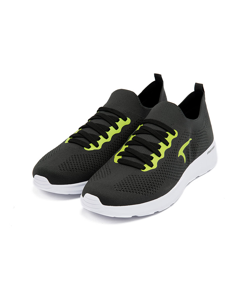 Mintra سنيكرز رياضي رجالي - أسود/ليموني