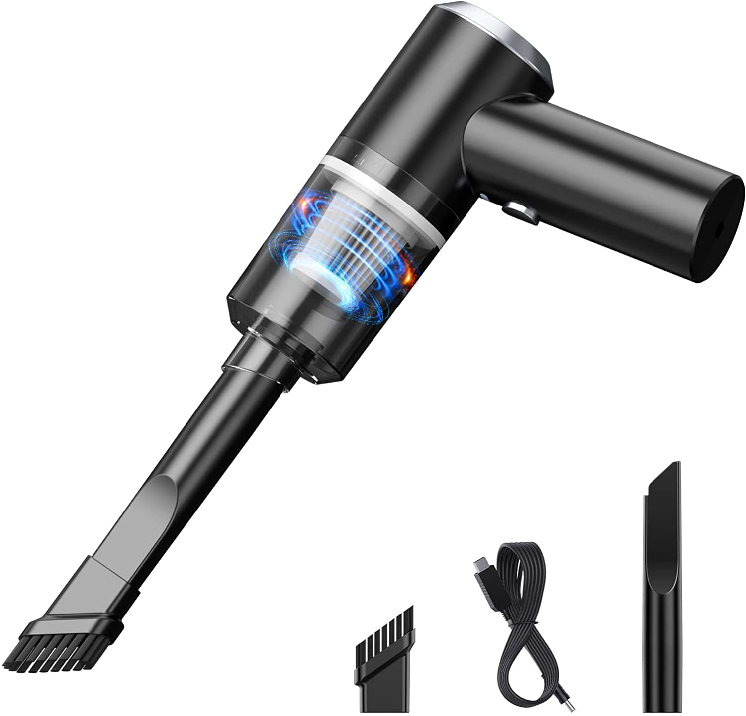 مكنسة يدوية لاسلكية - أسود