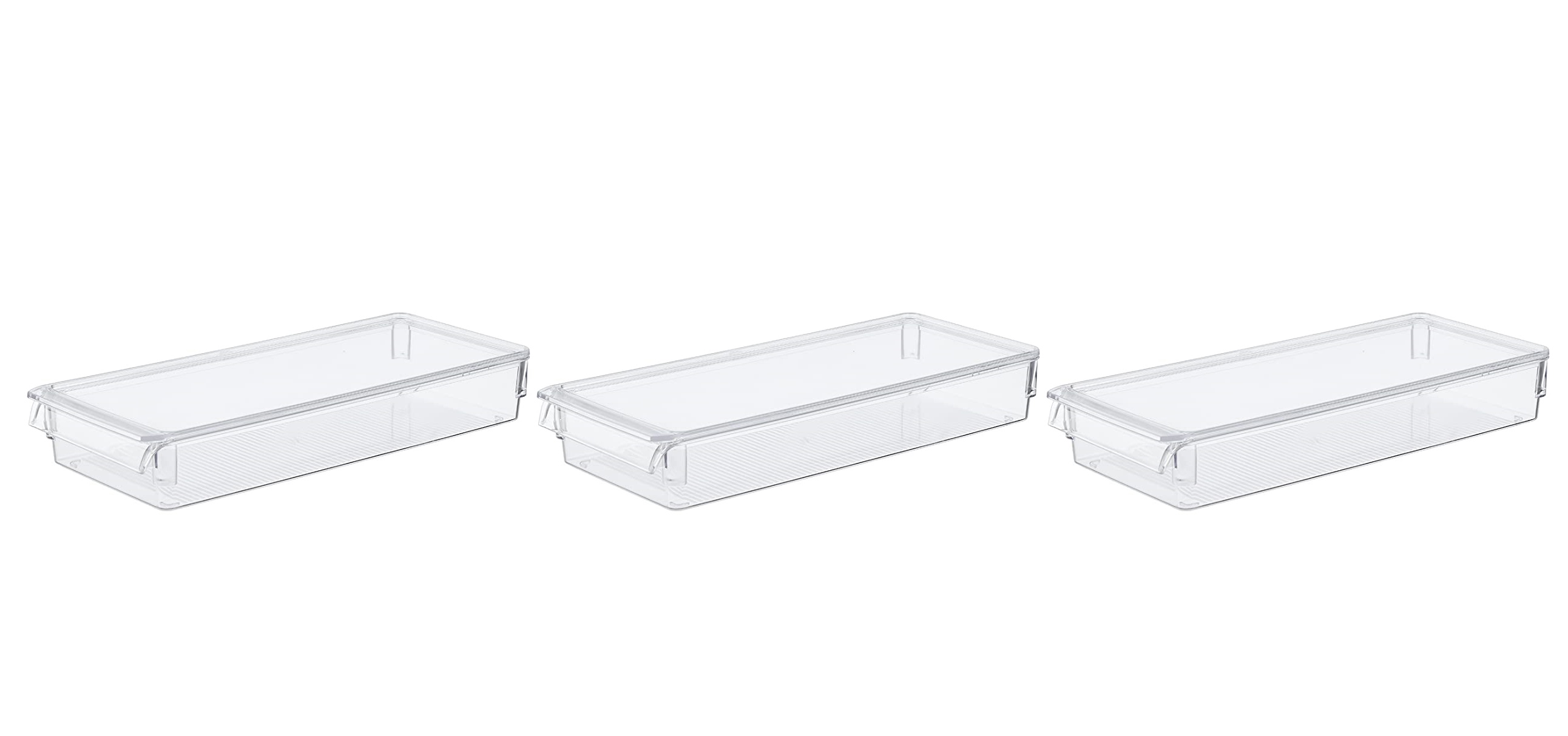 Emhouse علب تخزين مستطيله أكريليك - 3 قطع - ‎EP-626