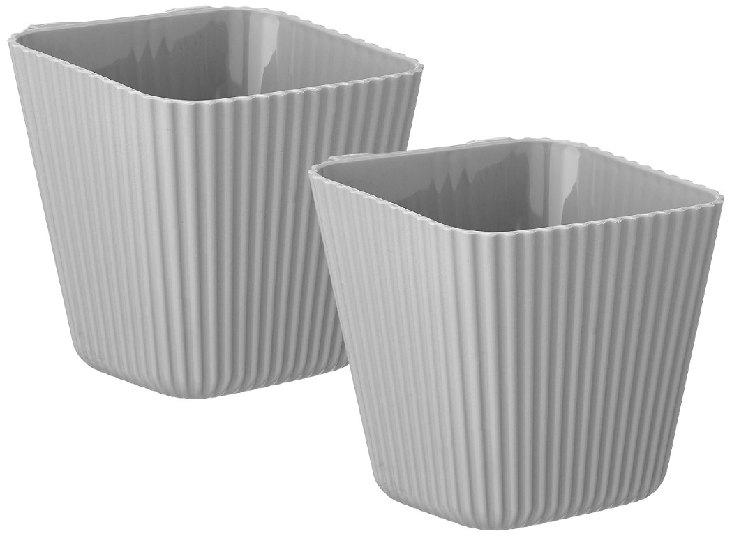 Merwy منظم بلاستيك - 2 قطعة - رمادي