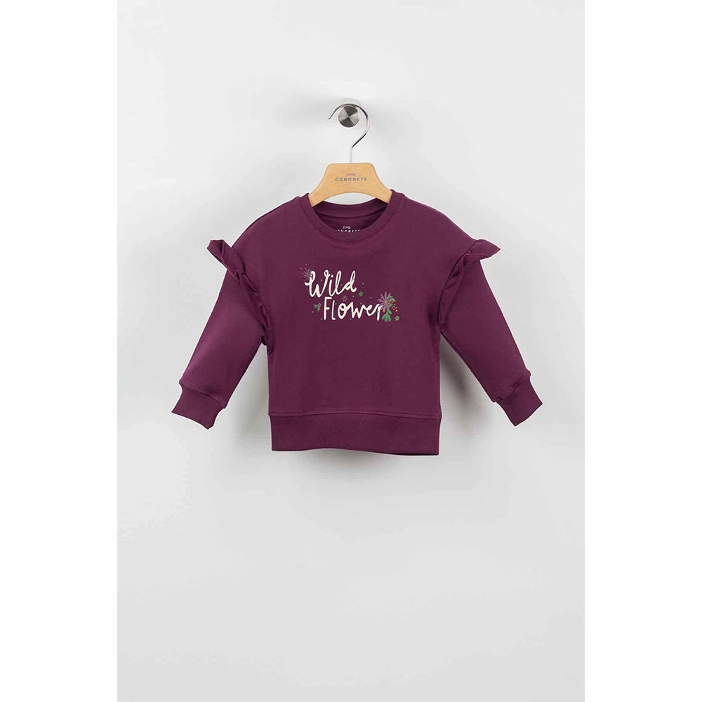 Concrete سويت شيرت بناتي - موف