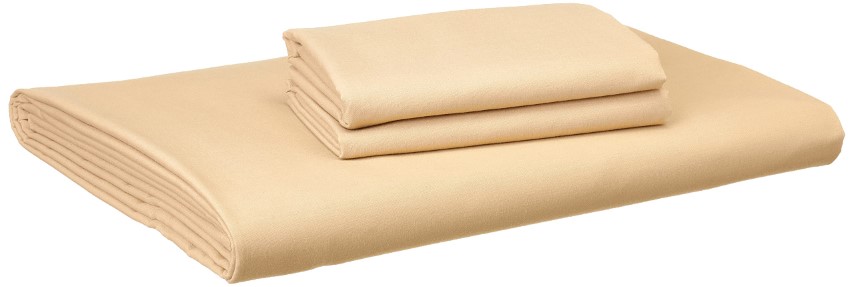 Nice Home طقم ملاية سرير مع 2 كيس مخدة - 200*200 سم - كريمي