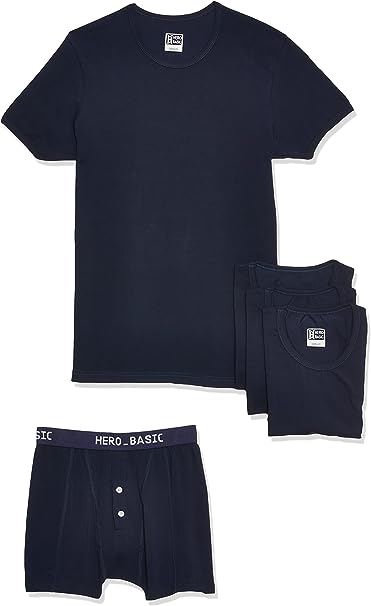 Hero Basic طقم ملابس داخلية للرجال - 5 قطع - كحلي