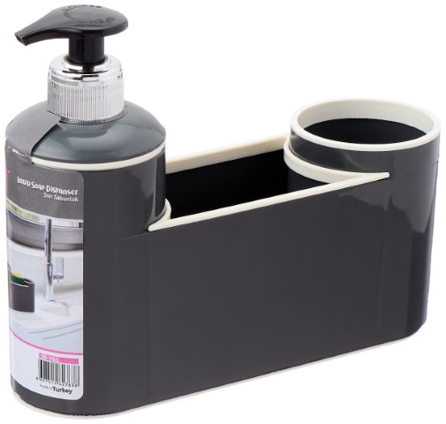 Tuppex دسبنسر صابون 3 في 1 - رمادي/أبيض