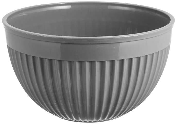 Bager بوله كبيره بلاستيك دائريه - 4 لتر - رمادي