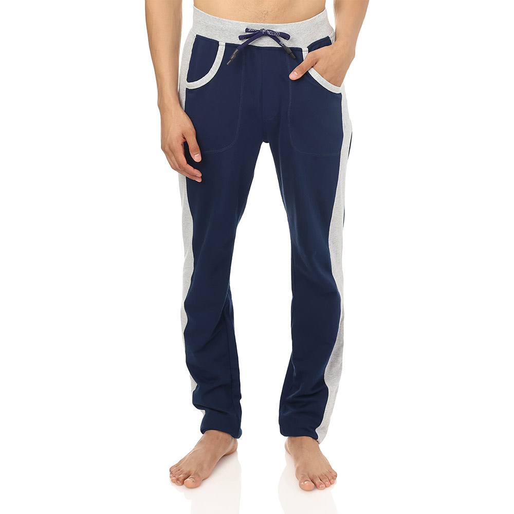 Cottonil بنطلون قطن رجالي - كحلي/رمادي