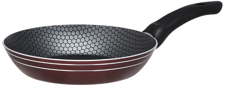 Trueval طاسة قلي - 22 سم - أحمر غامق