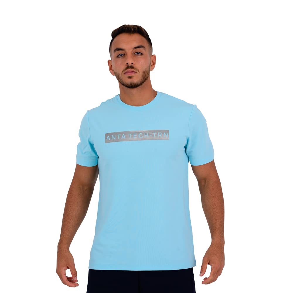 Anta تيشيرت رجالي كم قصير - لبني - 852127147-2