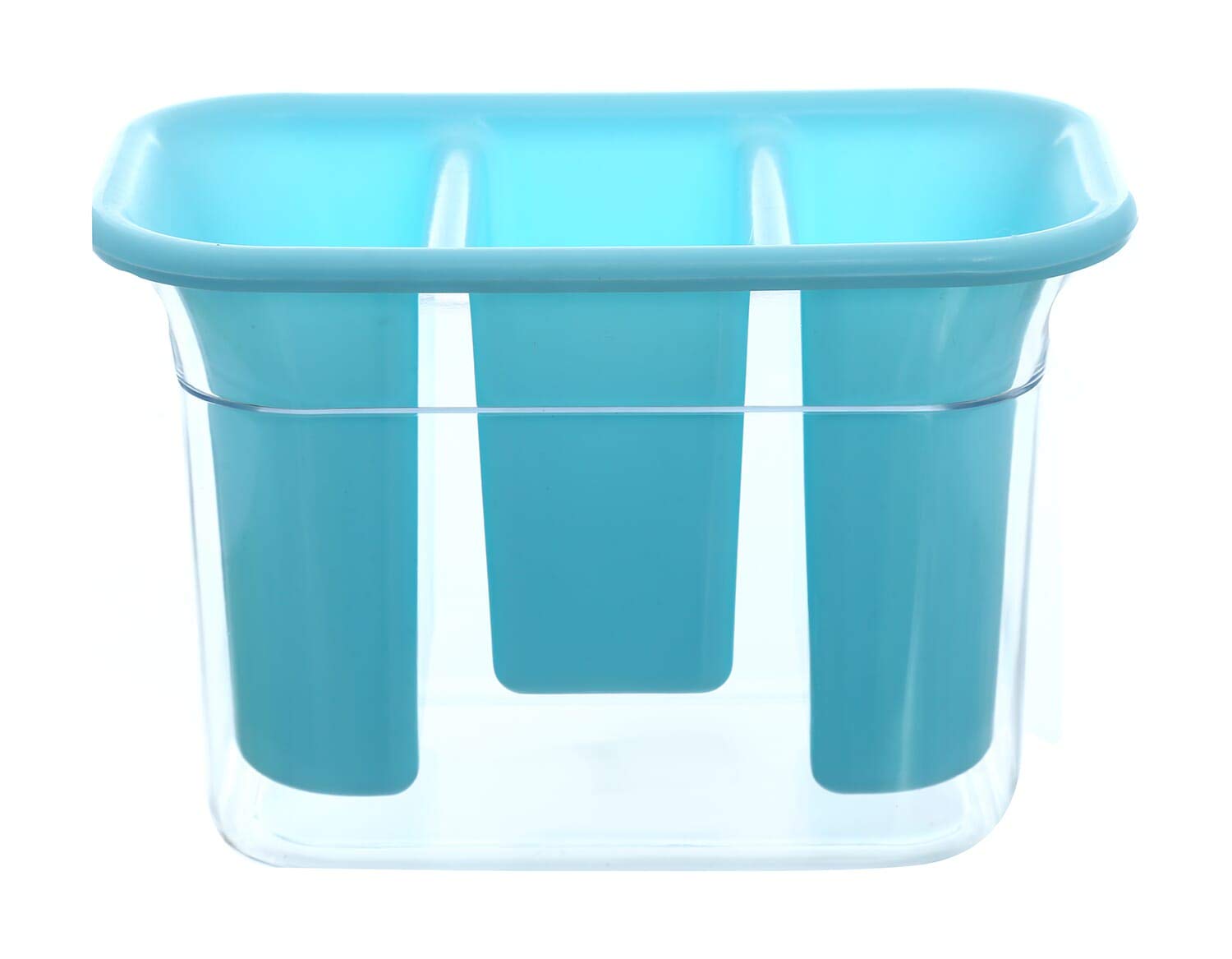 Health Kuailong حامل بلاستيك لادوات المطبخ شفاف - تركواز