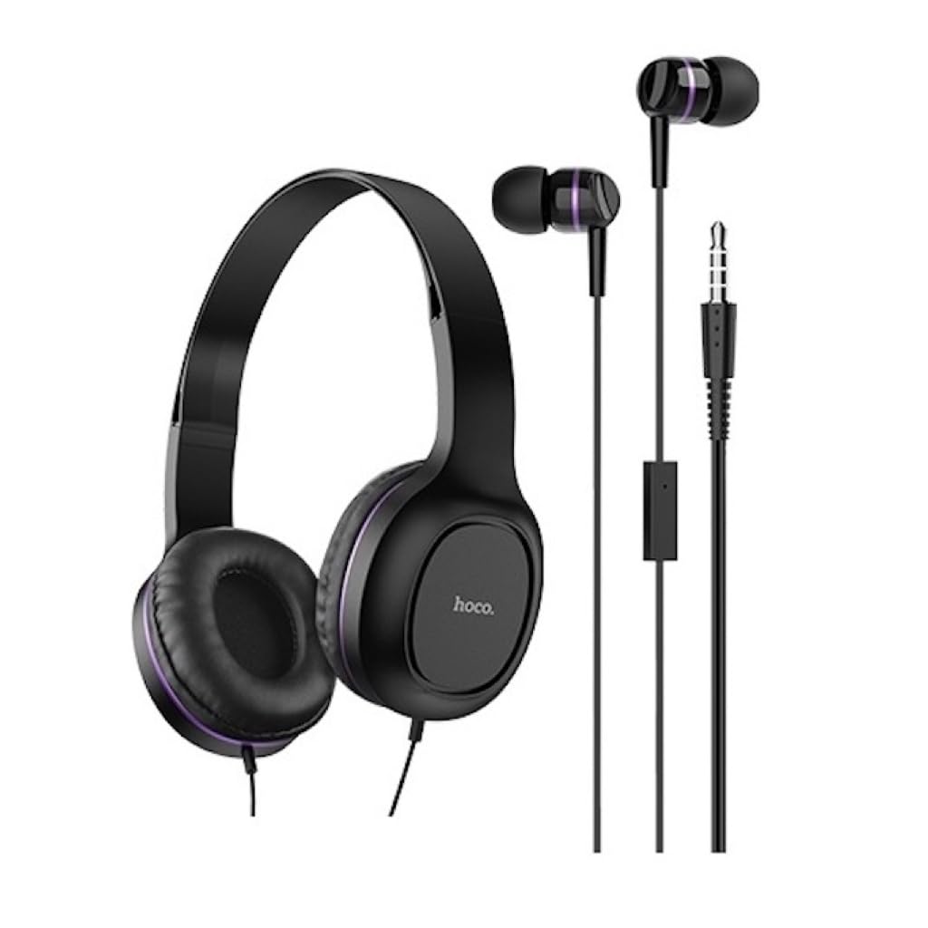 Hoco سماعات أذن بميكروفون - بنفسجي W24 Enlighten