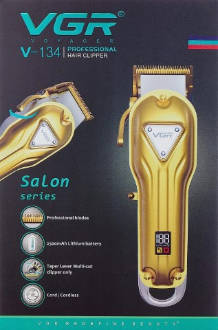 ماكينة حلاقة الشعر VGR قابلة للشحن V-134 - ذهبي
