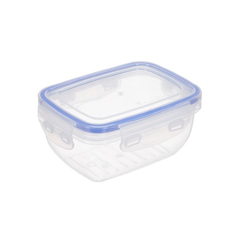 Bager علبة ثلاجه مستطيله بلاستيك - شفاف/أزرق