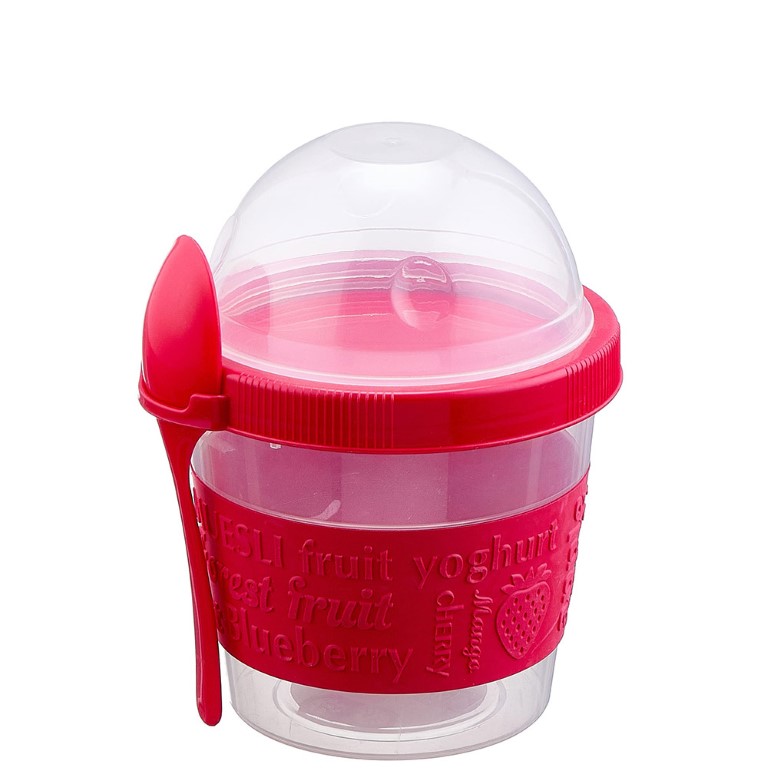 ‎TITIZ كوب بلاستيك بغطاء - أحمر