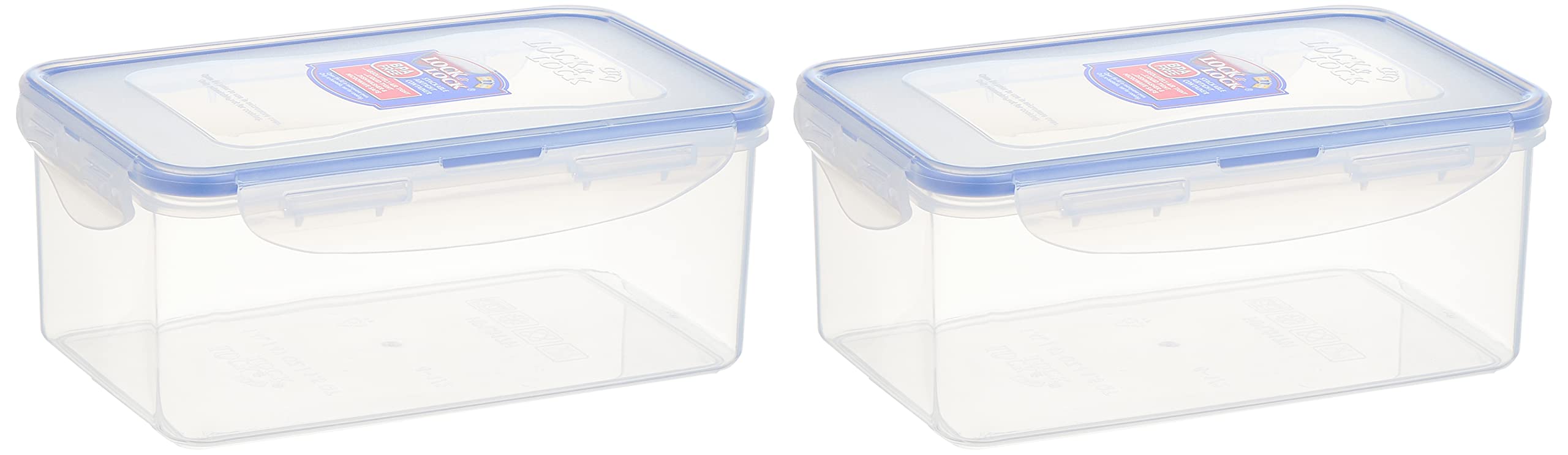 طقم علب حفظ طعام - 2 قطعة - شفاف