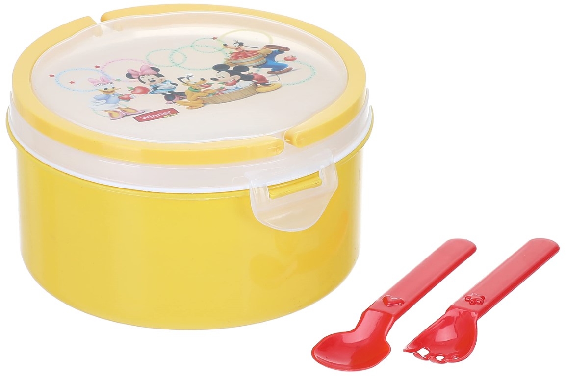 ‎Winner Plast لانش بوكس دائري - أصفر