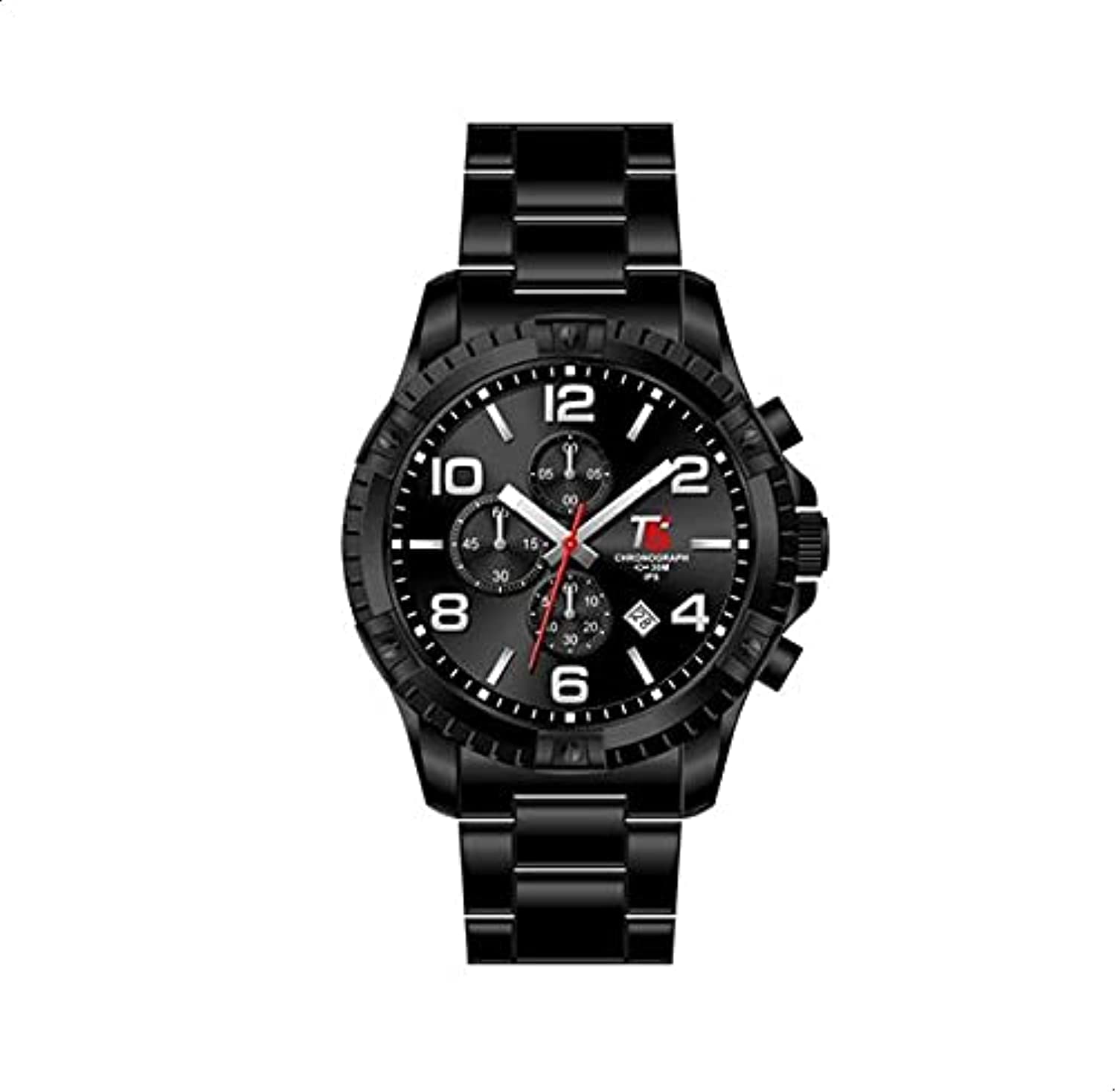 T5 H3394G-C ساعة رجالي - 50 ملم - أسود