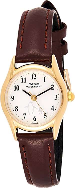 Casio ساعة حريمي جلد - بنيLTP-1094Q-7B6