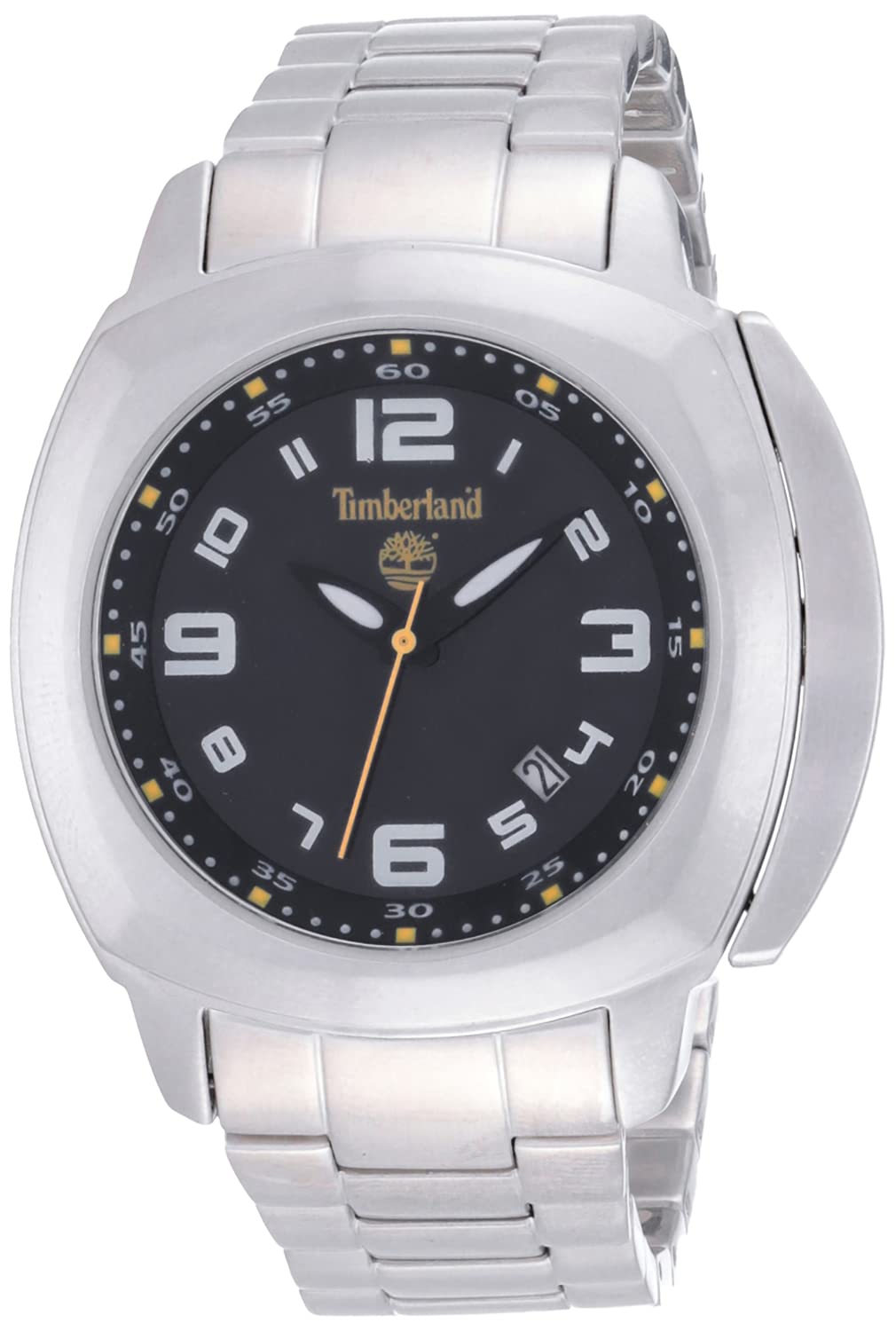 Timberland ساعة رجالي - 50 ملم - فضي/أسود QT4117101