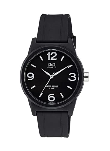 Q&Q VR35J019Y ساعة للجنسين - 40 ملم - أسود