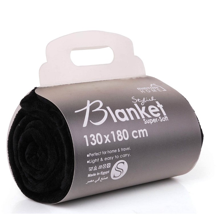 Mintra بطانية مايكرو فايبر - 130*180 سم - أسود