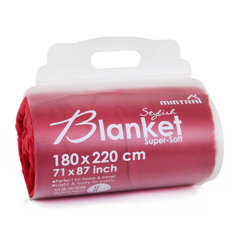 Mintra بطانية مايكرو فايبر - 220*180 سم - أحمر