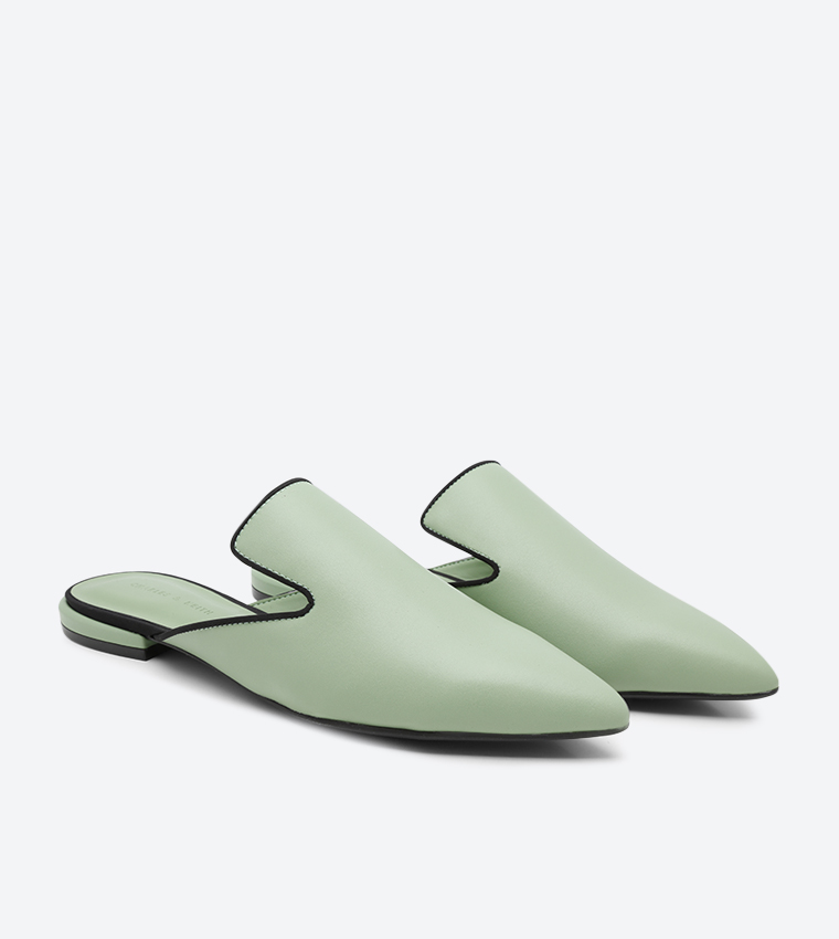 Charles & Keith صندل حريمي جلد - مينت - CK1-70390207