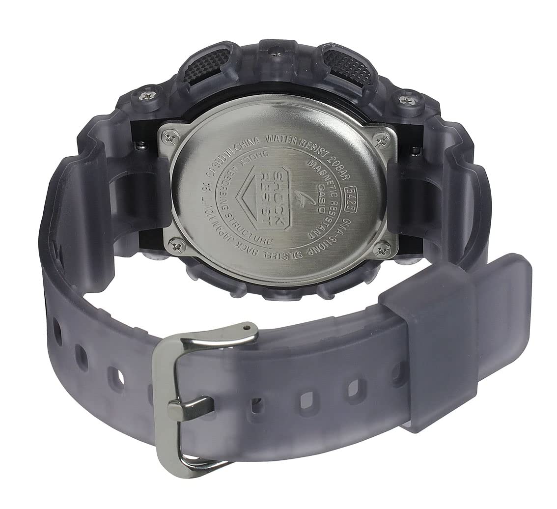 Casio G-Shock ساعة كاجوال حريمي - 46 ملم - أسود/بينك - GMA-S110NP-8A