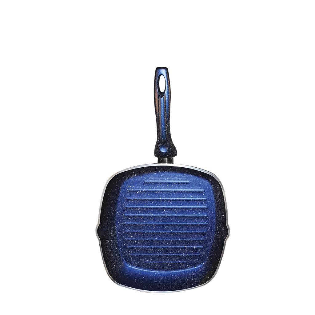 Glory طاسة للشوي بيد - 28 سم - أزرق