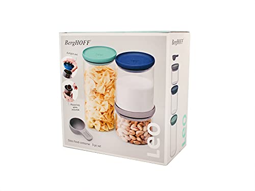 Berghoff طقم علب تخزين زجاج - متعددة الاوان