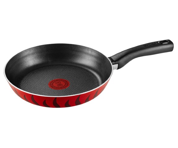 Tefal طقم طاسات قلي تيمبو - 3 قطع - أحمر