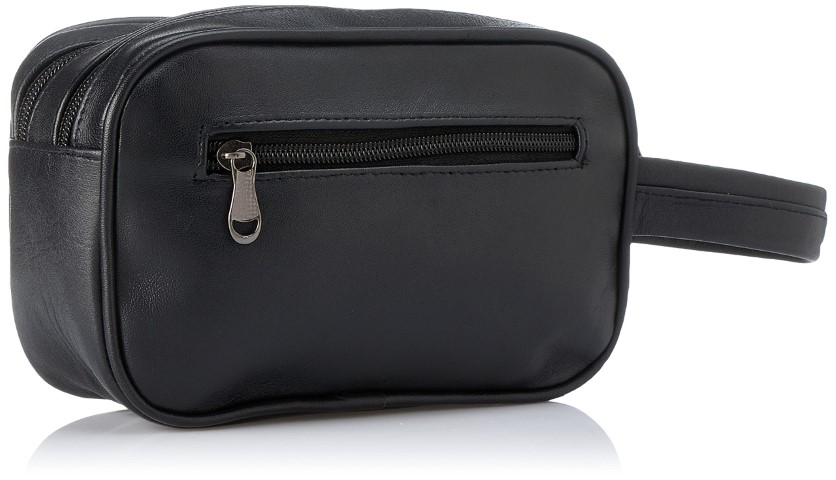 حقيبة يد محفظة جلد رجالي - أسود