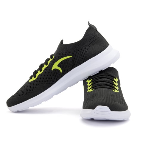 Mintra سنيكرز رياضي رجالي - أسود/ليموني