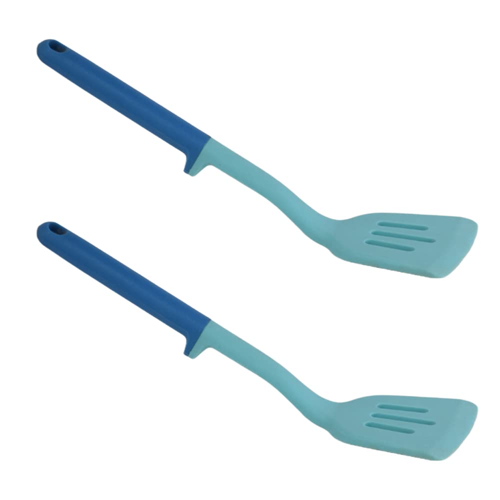 طقم معالق مخرمة للتقليب - لبني - 2 قطعة