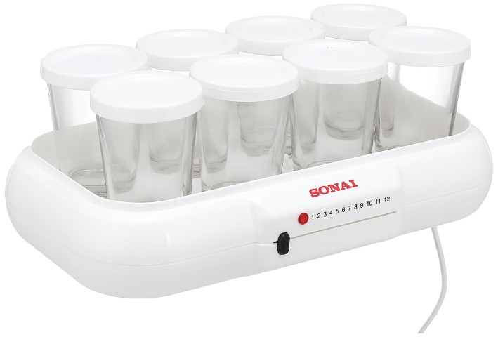 Sonai صانعة زبادي 8 اكواب - ابيض