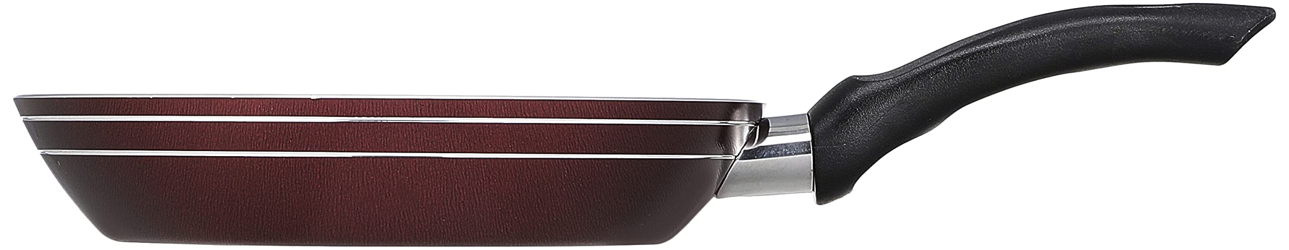 Trueval طاسة قلي - 22 سم - أحمر غامق