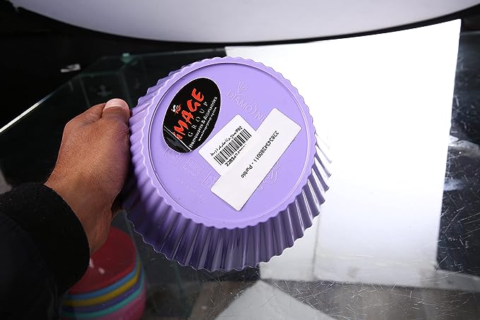 بولة بلاستيك دائريه مضلعه - بنفسجي