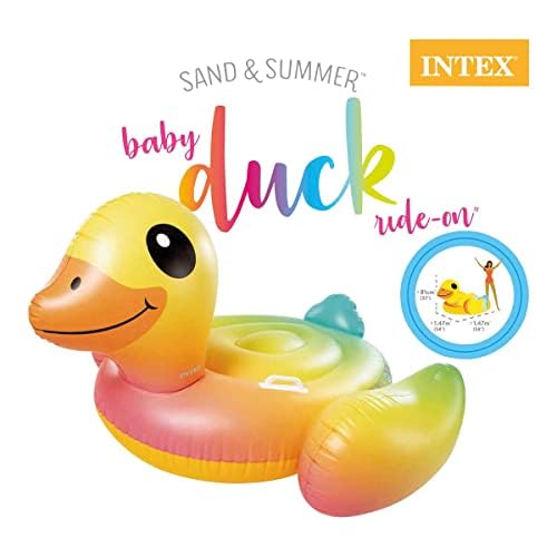 Intex عوامه سباحة شكل بطة - أصفر - 57556