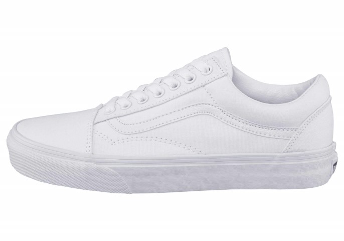 Vans جزمة اولد سكول برباط رجالي - أبيض - VD3HSU