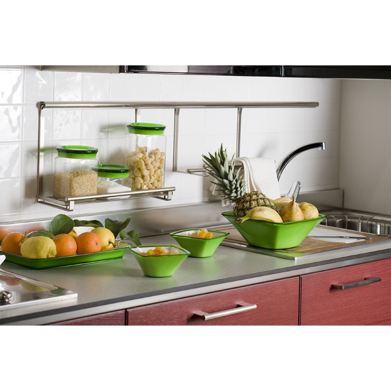 Omada طبق تقديم مستطيل - أخضر/أبيض - ‎M4520VP