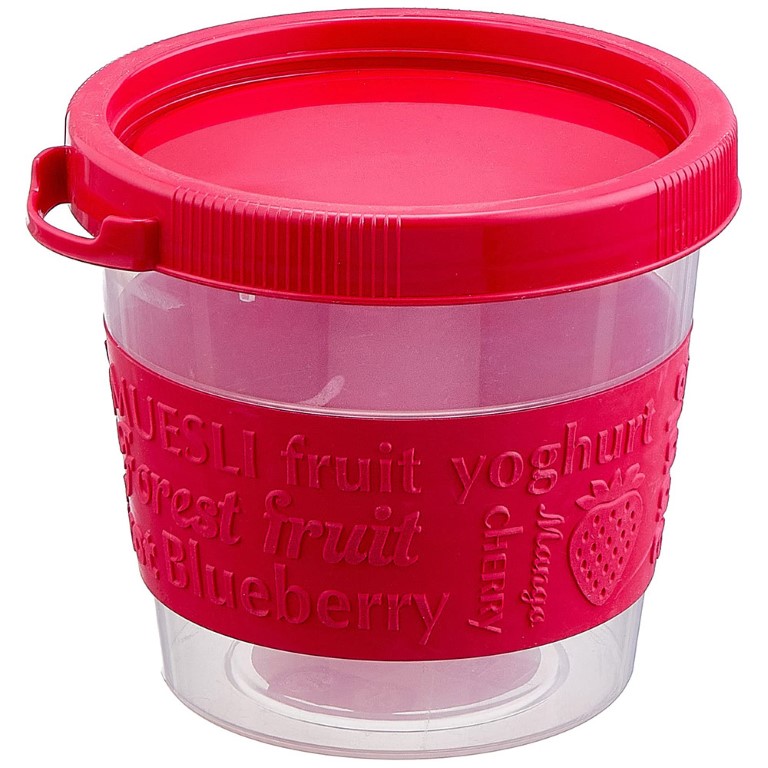 ‎TITIZ كوب بلاستيك بغطاء - أحمر