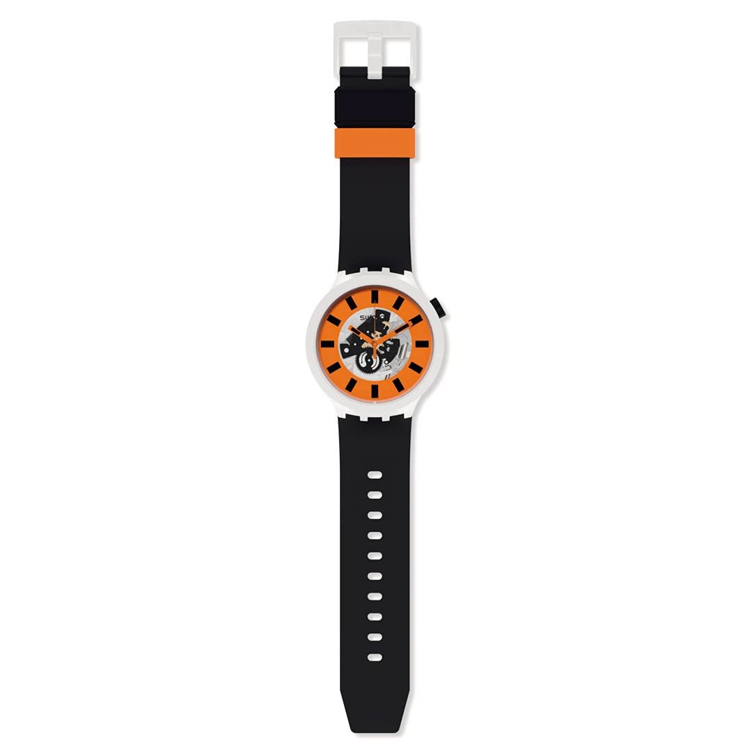 Swatch ساعة كاجوال للجنسين - أسود - SB03M104