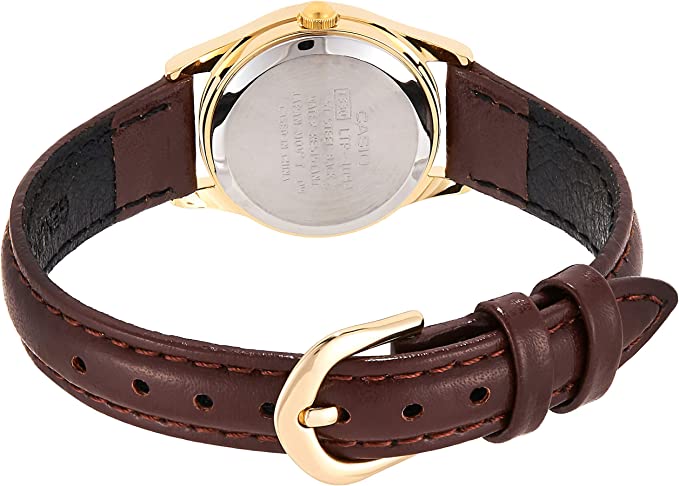 Casio ساعة حريمي جلد - بنيLTP-1094Q-7B6