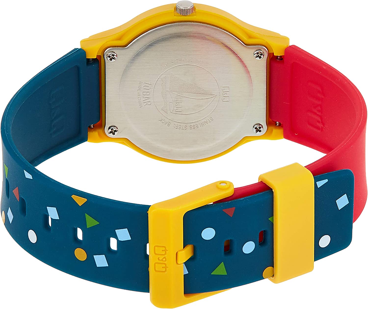 Q&Q ساعة للجنسين - 34 ملم - متعدد الألوان VP46J050Y