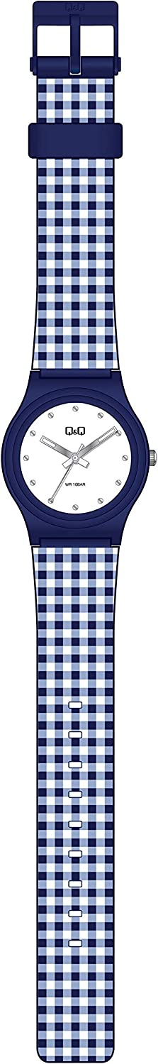 Q&Q ساعة للجنسين - 34 ملم - أزرق VP46J054Y