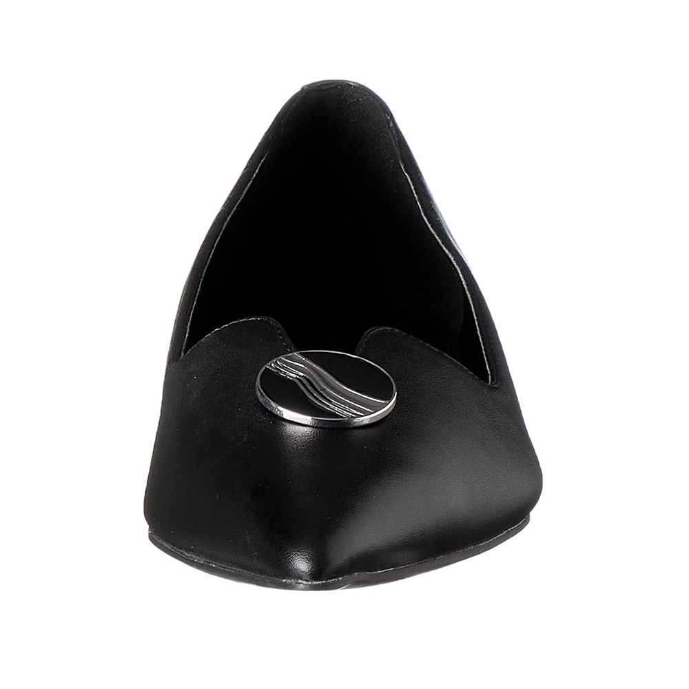 Charles & Keith جزمة باليرينا حريمي فلات - أسود - CK1-70390267