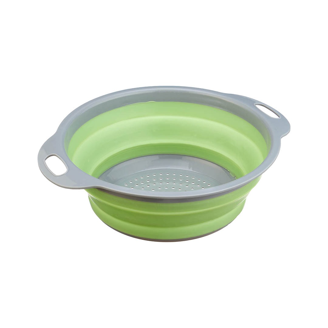 BB مصفاة سيليكون بيد قابلة للطي - أخضر/رمادي