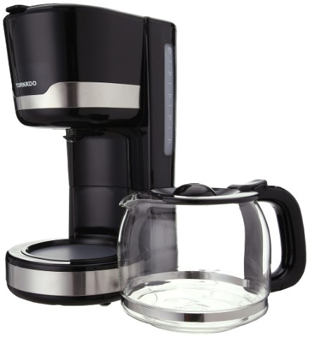 Tornado ماكينة قهوة مفلتره 1000 وات - اسود - Tcma-1015-B