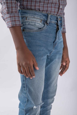 Concrete بنطلون أولادي جينز - C322PT4-W23-45N-1061-MID INDIGO