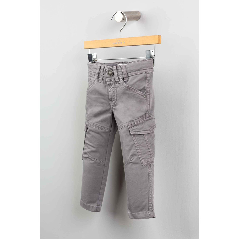 Concrete بنطلون اولادي ساده - رمادي