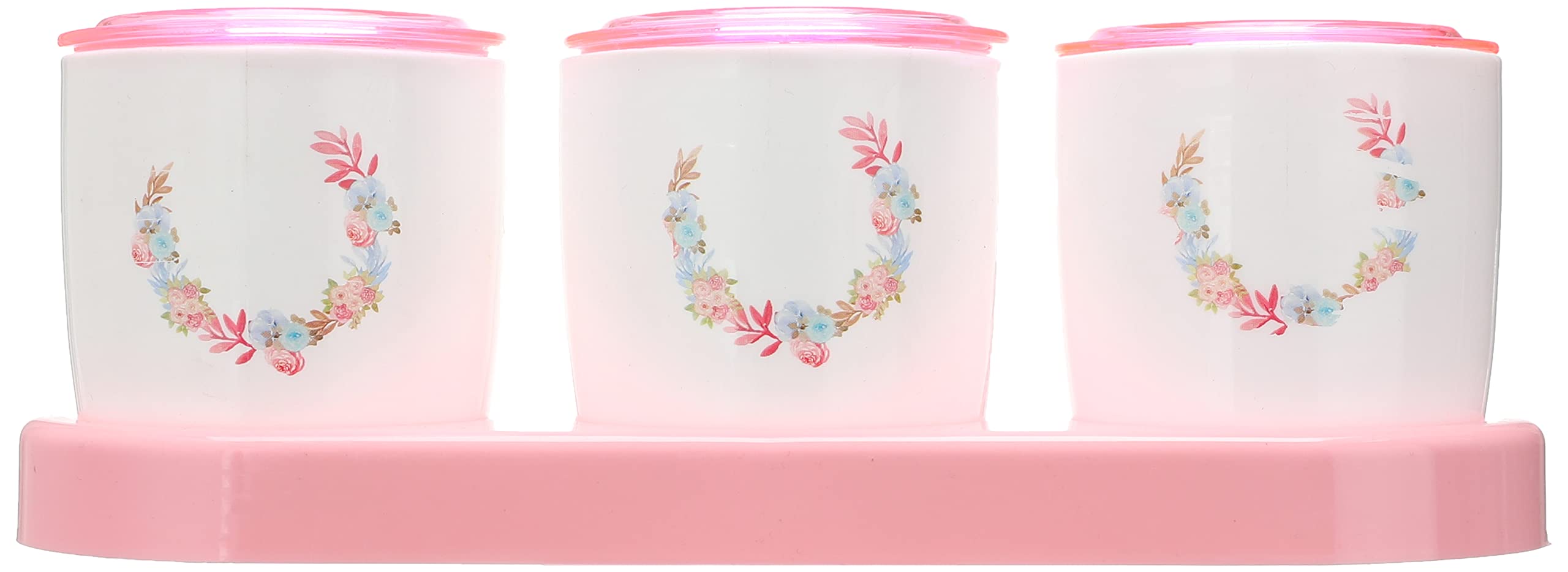 طقم توابل بلاستيك بستاند - 3 قطع - 250 مل